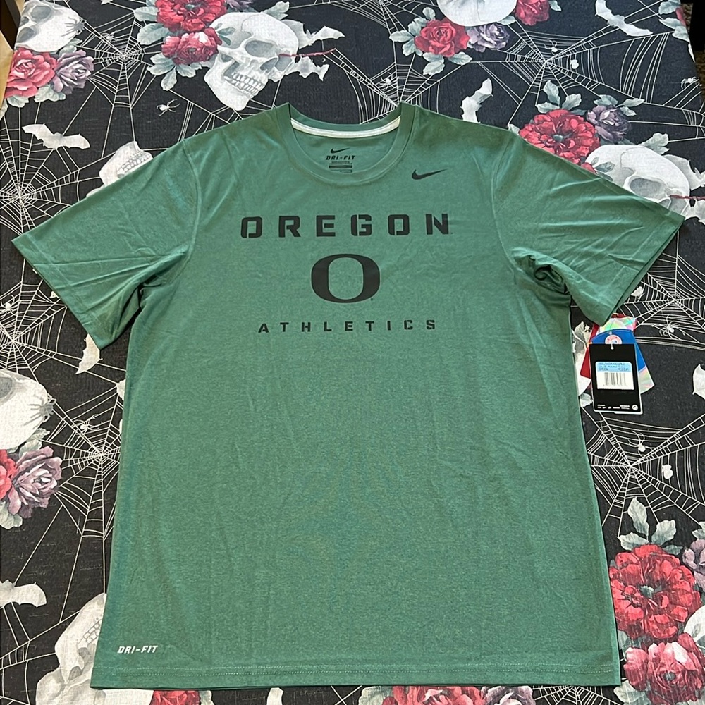 RARE 2011 NIKE DRI-FIT UNIVERSITY OF OREGON DUCKS LEGEND FOOTBALL SHIRT MENS MED